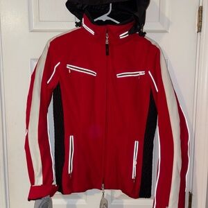 Bogner Red and Cream Ski Jacket